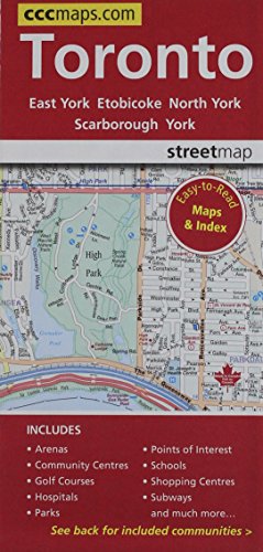Toronto, Ontario - Easy to Read Street Map