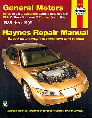 General Motors Buick Regal, Chevrolet Lumina (1990-1994), Olds Cutlass Supreme, Pontiac Grand Prix (1988-1999) Automotive Repair Manual