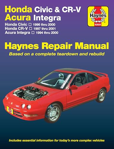 Honda Civic (1996-2000), CR-V (1997-2001) & Acura Integra (1994-2000) Haynes Repair Manual (USA)