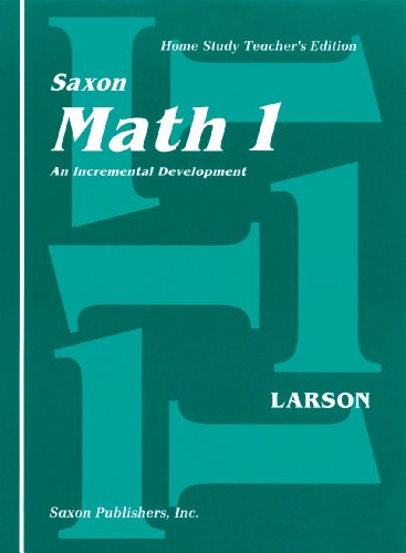 Saxon Math 1 Home Study Teachers Manual First Edition