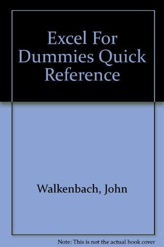 Excel For Dummies Quick Reference