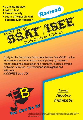 SSAT/ISEE Exambusters CD-ROM Study Cards