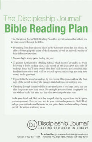 Discipleship Journal Bible Reading Plan (pack of 25), The