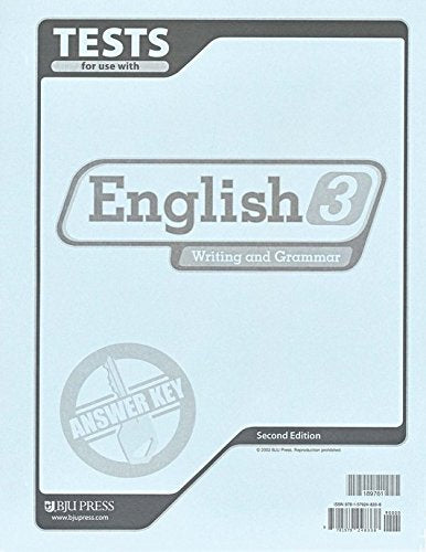 English 3 Tests Answer Key 2nd Edition