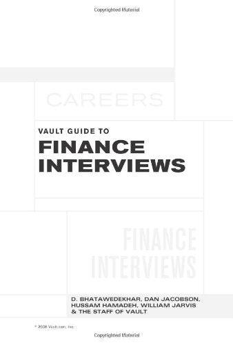 The Vault Guide to Finance Interviews