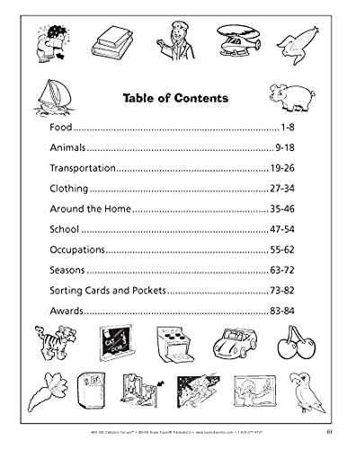 Category Cut-ups: Vocabulary Building, Classifying, and Describing Cut and Paste Activities