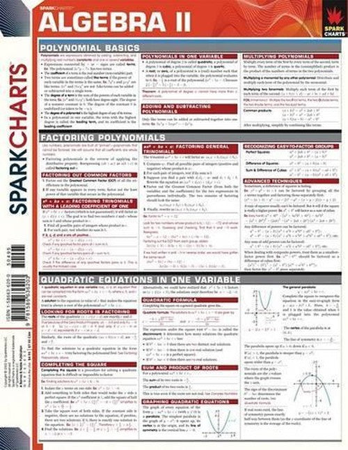Algebra II (Sparkcharts)