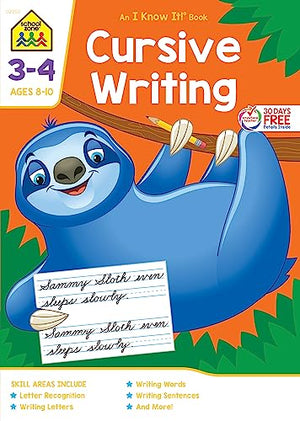 School Zone Cursive Writing Grades 3-4 Workbook