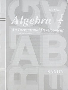 Saxon Algebra 1/2 Answer Key & Tests Third Edition 
