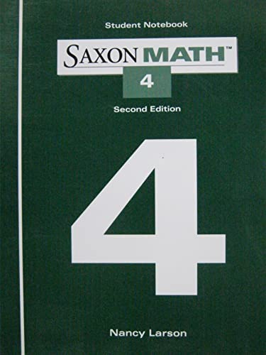 Saxon Math 4 Student Notebook Second Edition
