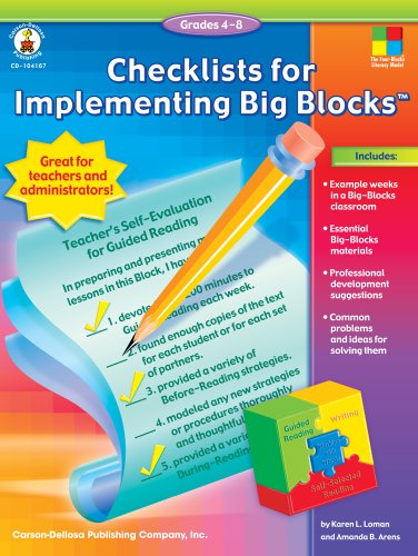 Checklists for Implementing Big Blocks(tm), Grades 4 - 8