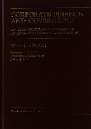 Corporate Finance and Governance