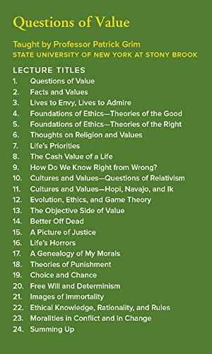 The Great Courses: Questions of Value