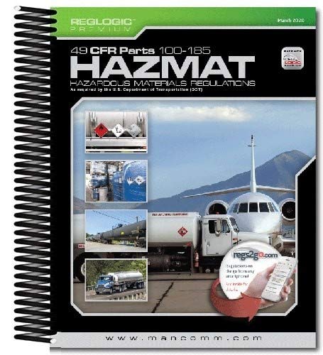 Mancomm's Hazmat 49 CFR 100-185 March 2020 Book