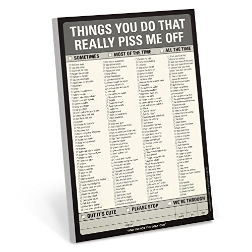 Knock Knock Pads: Things You Do... Piss Me Off Pad