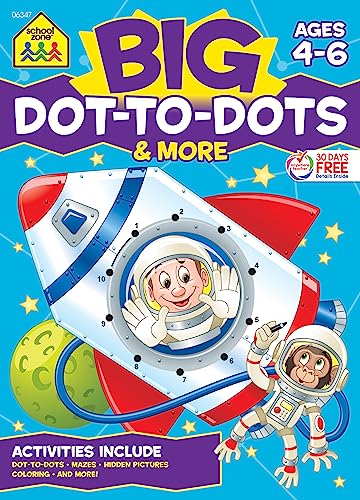 School Zone Big Dot-To-Dots & More Workbook