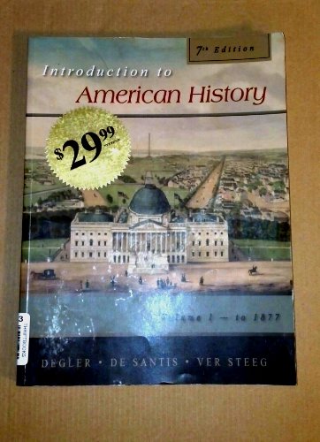 Introduction to American History, Vol. 1, 7th Edition