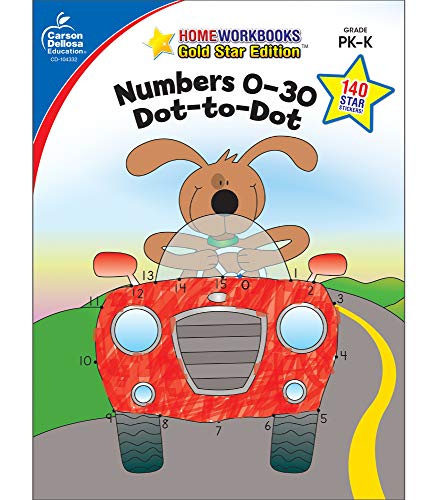 Numbers 0-30: Dot-To-Dot, Grades Pk - K
