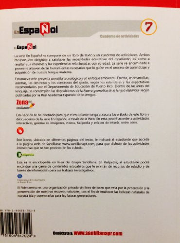 En Espanol 7: Cuaderno De Actividades (Santillana)