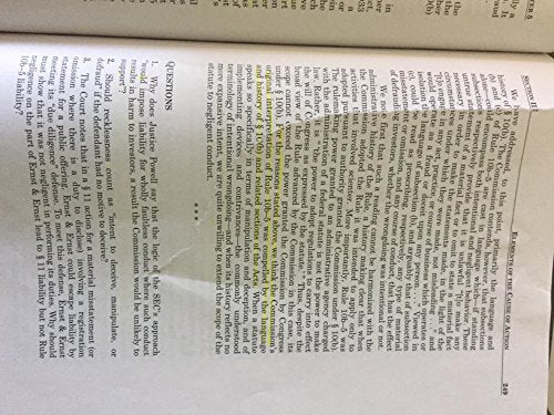 Securities Regulation, Cases and Analysis