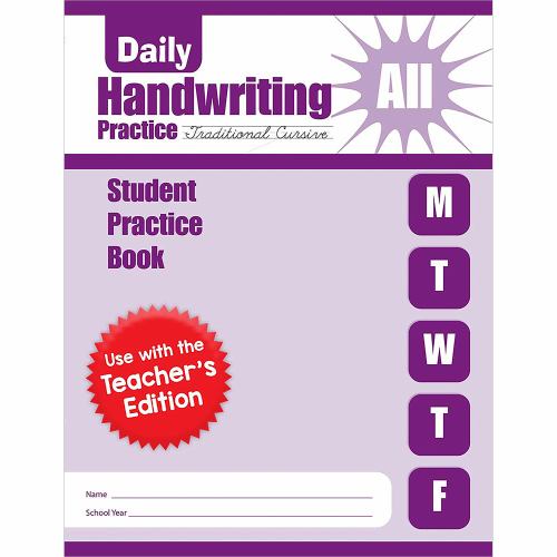 Daily Handwriting Practice Traditional Cursive Individual Student Practice Book