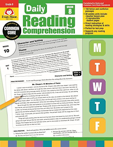 Daily Reading Comprehension, Grade 8 Te
