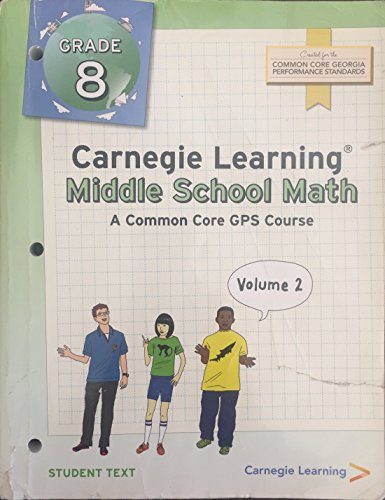 Carnegie Learning Middle School Math Grade 8 Volume 1 & 2 Student Edition