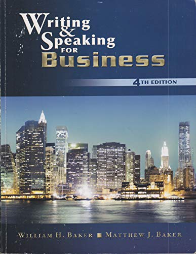 Writing and Speaking for Business