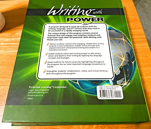 Perfection Learning Writing with Power Teacher Wraparound Edition Language Composition st Century Skills