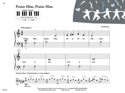 Pretime Piano, Primer Level (Beginning Reading): Hymns