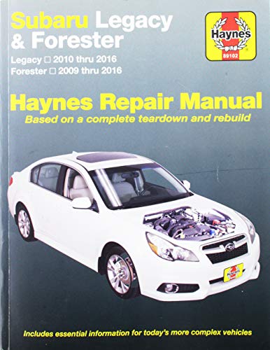 Subaru Legacy (10-16) & Forester (09-16) Haynes Repair Manual (USA)