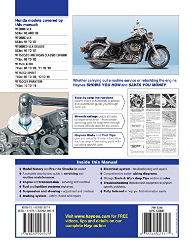 Honda Shadow VT600 & 750 (88-19)