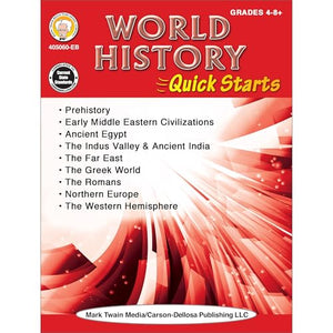 World History Quick Starts Workbook, Grades 4 - 12