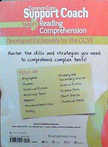 Common Core Support Coach, Target: Reading Comprehension, Grade 7