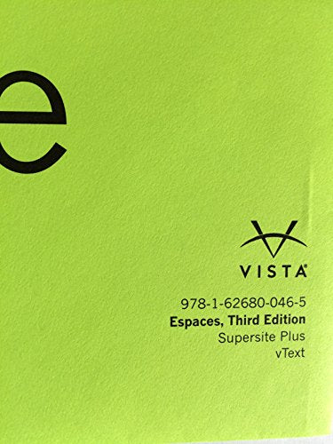Espaces 3rd Ed, Supersite and vText CODE - CODE ONLY