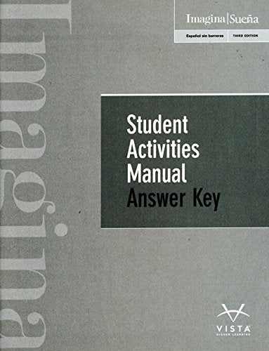 Imagina 3rd Student Activities Manual Answer Key