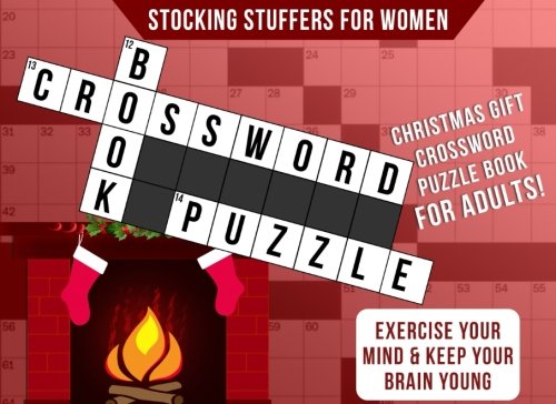 Stocking Stuffers for Women Christmas Gift Crossword Puzzle Books for Adults Exercise Your Mind  Keep Your Brain Young
