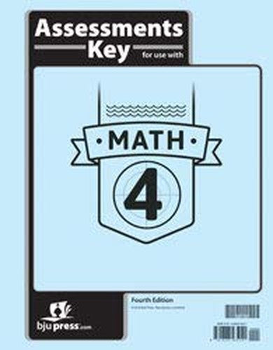 Math 4 Assessments Answer Key, 4ed