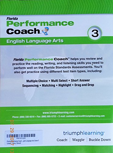 Florida Performance Coach English Language Arts Grade 3