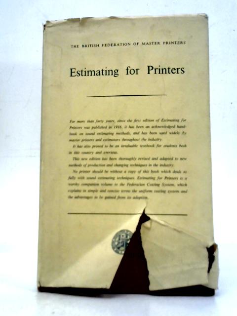 Estimating for Printers