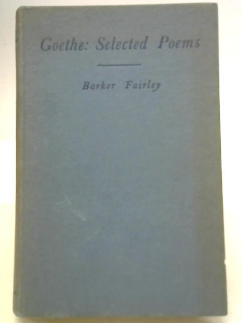 Goethe Selected Poems