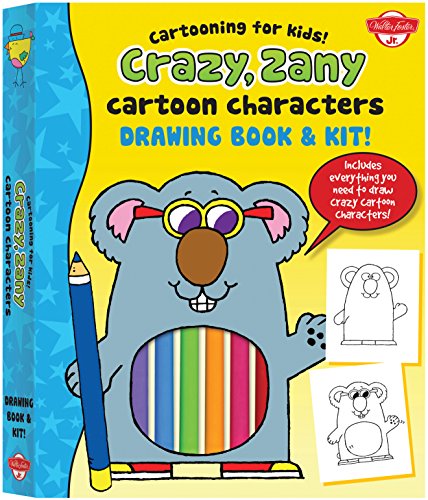 Crazy, Zany Cartoon Characters Drawing Book & Kit