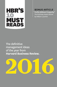 HBR's 10 Must Reads 2016 
