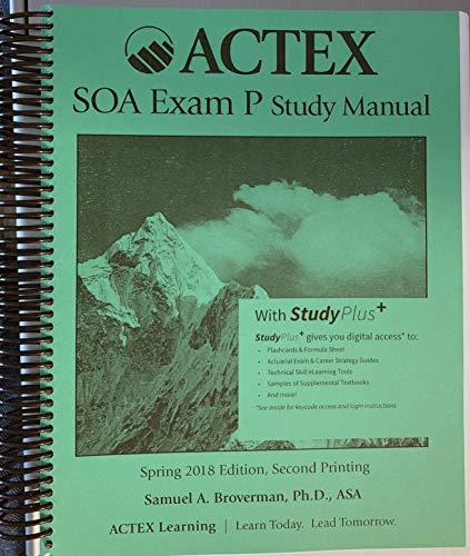 Actex Study ManualSOA Exam P CAS Exam   Spring  nd Printing