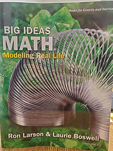 Big Ideas Math: Modeling Real Life - Grade K Student Edition Volume 1