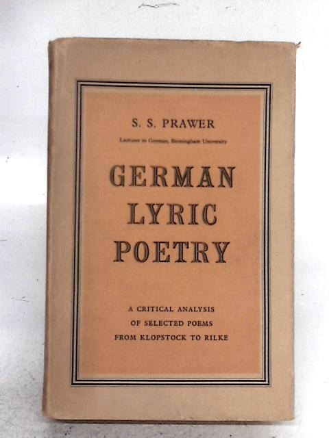 German Lyric Poetry