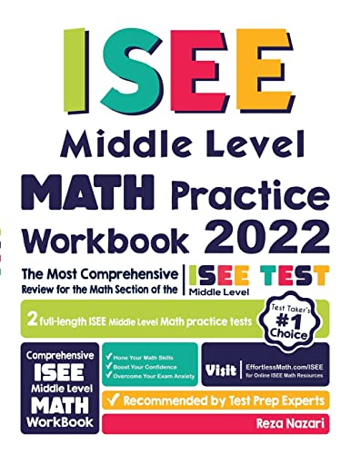 ISEE Middle Level Math Practice Workbook