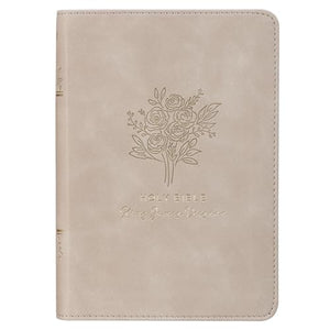 KJV Bible Compact Faux Leather Taupe 