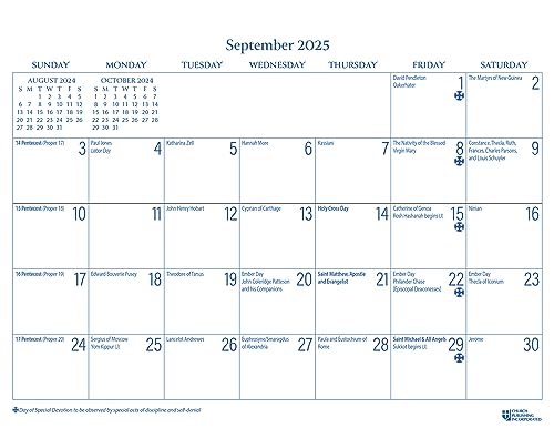 2025 Parish Wall Calendar