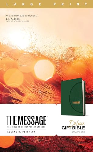 The Message Deluxe Gift Bible, Large Print, Green